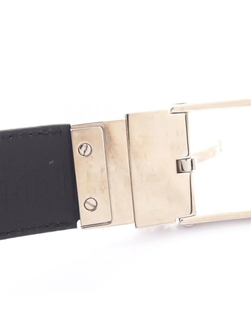 Louis Vuitton Belt Boston Damier Infini Onyx Silver Reversible Leather